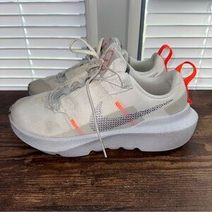 Nike Crater Impact  Kids 4.5Y Summit White Athletic Shoes